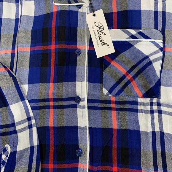 New Revolve/Shopbop Plush Plaid PJ Set. XS - Picture 8 of 13